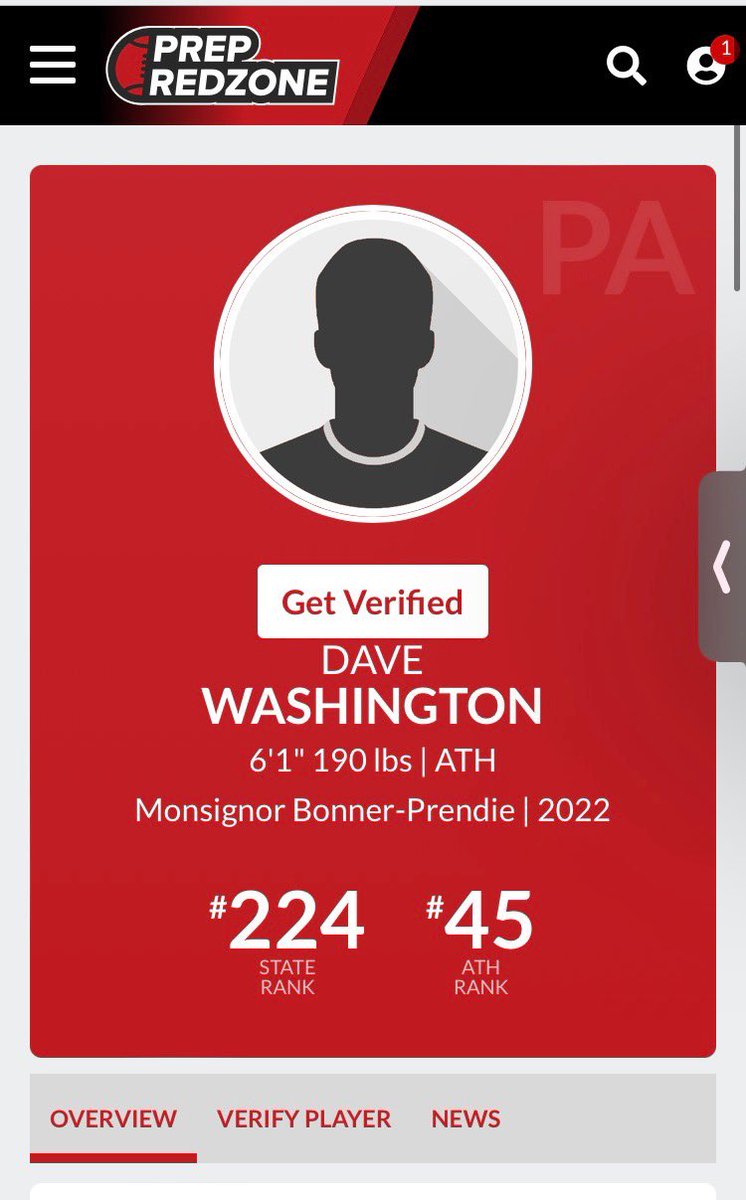 DaveRWashington's tweet photo. @PRZPAvic @PrepRedzonePA blessed to be the 224th ranked player and the 45th ranked ATH c/o 22 https://t.co/Tkrn2N3qmT