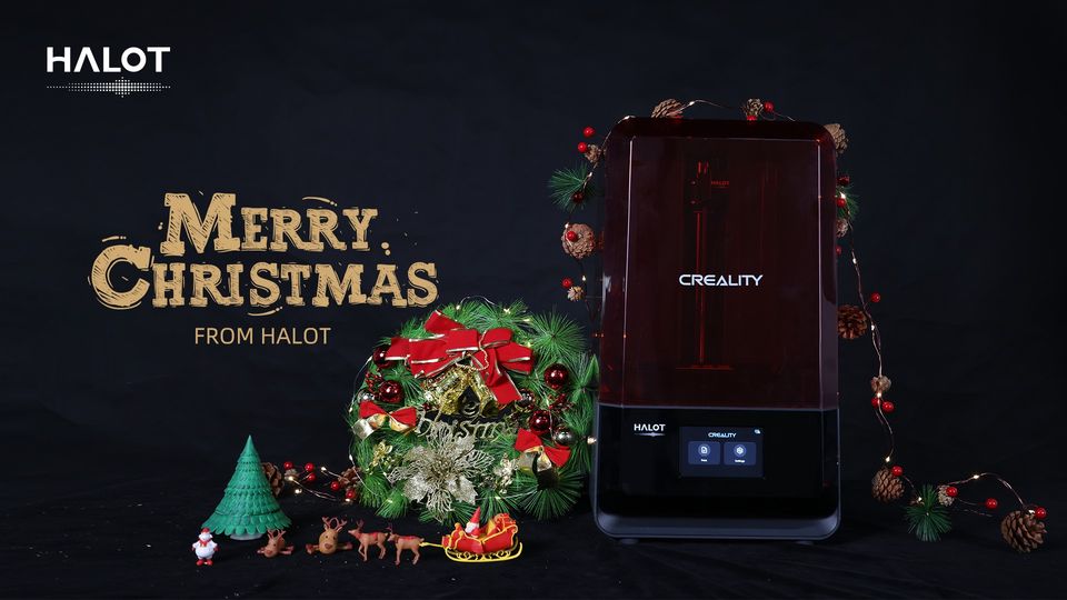 Halot3d's tweet photo. What do you want to receive for Christmas present this year?🎅🏻

Our red hood 3D printer HALOT-LITE and HALOT-ONE look very fit with the sparkly Christmas decoration. Guess which item is printed by the HALOT LITE 3D printer! 🎄 https://t.co/OhzLlvWg9G