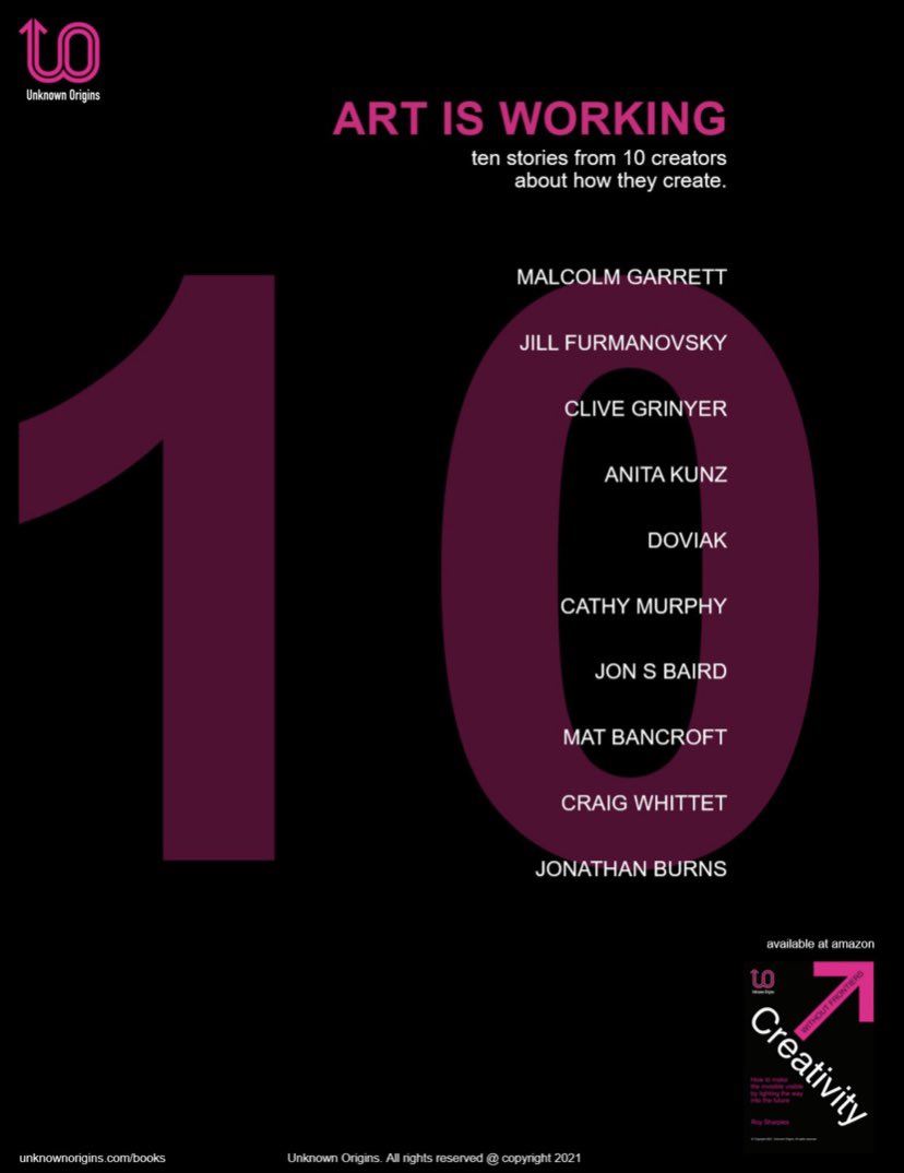 #ArtIsWorking Ten #stories from 10 #creators about how they #create unknownorigins.com/post/art-is-wo… <a href="/unknownorigins_/">Unknown Origins</a>  #creativitywithoutfrontiers #authenticcreativeexpression #creativeprocess #storytelling <a href="/jonsbaird/">Jon S. Baird</a> @RoySharples77