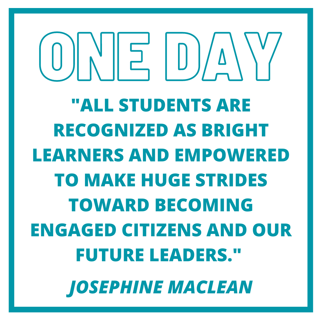 TFANewMexico's tweet photo. Josephine Maclean, 2019 TFANM Social Studies teachers works to make this One Day a reality, every day: "One Day All students are recognized as bright learners and empowered to make huge strides towards becoming engaged citizens and our future leaders." #whywednesday #oneday https://t.co/wPRzm36s93