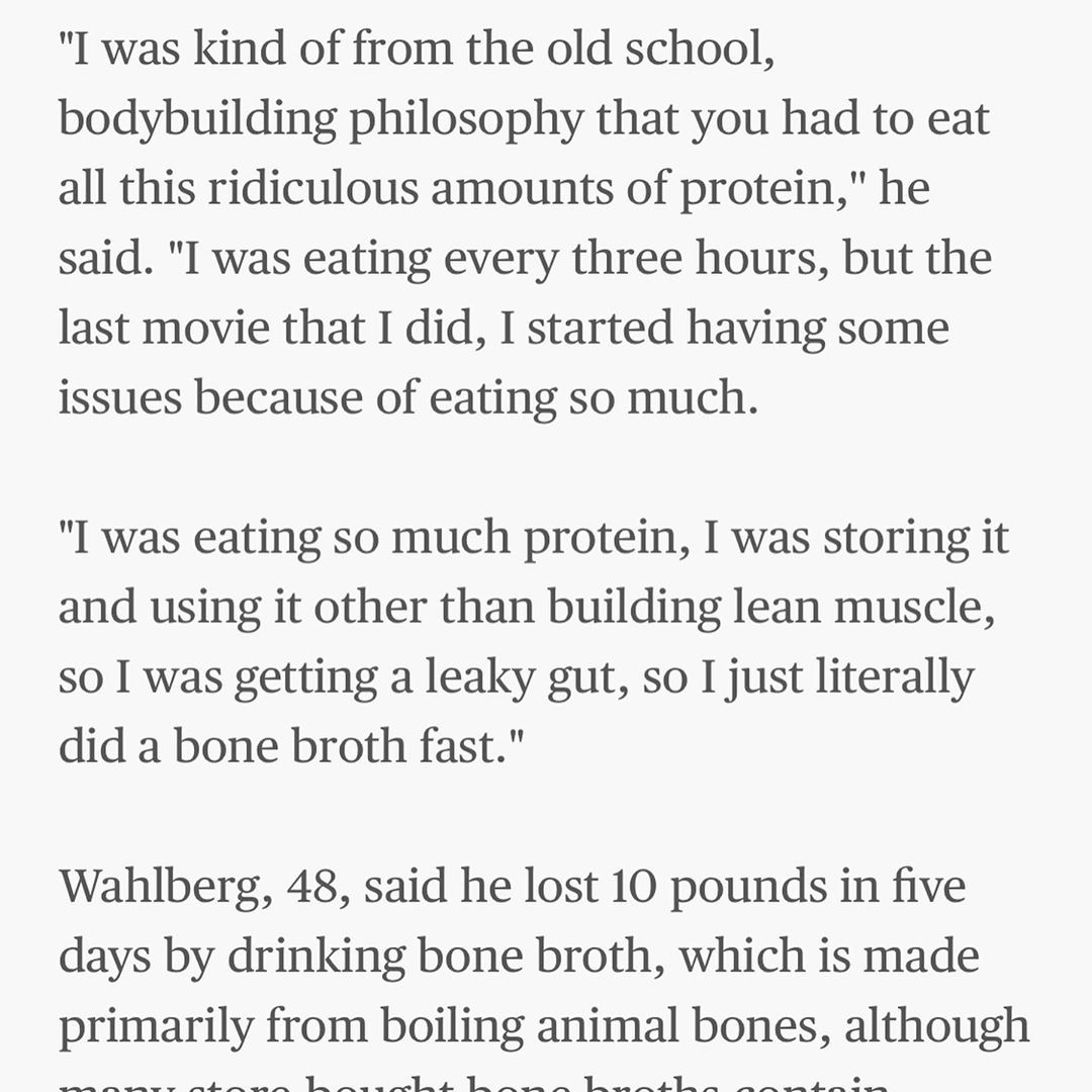 Massive bone broth advocate Mark Wahlberg <a href="/markwahlberg/">Mark Wahlberg</a> 💪⠀⁣
⠀⁣
Come and get your organic broth from us today 👌 ⠀⁣
⠀⁣
#bonebroth #stevieandmarli #coogee #bonebroth #markwahlberg