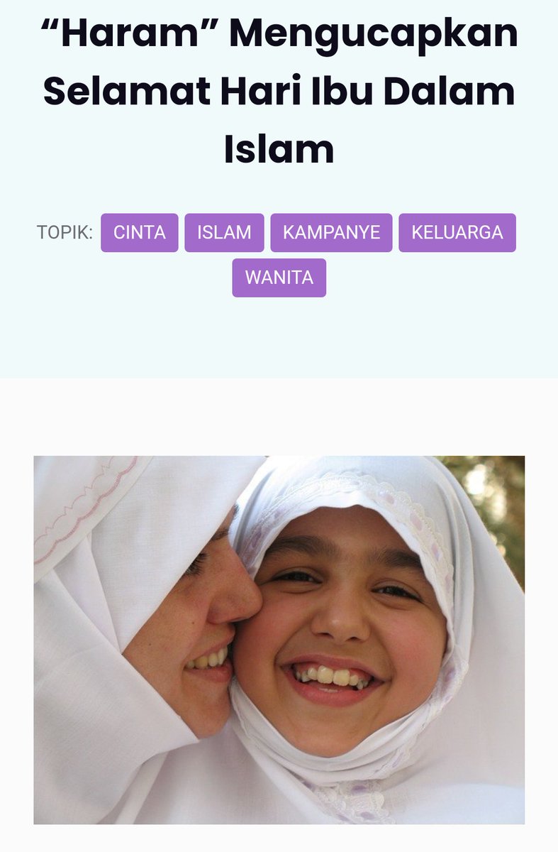 @Hayuningrat7 Sujud ke orang tua dan mengucapkan hari ibu haram.

Sementara itu selangkangan didoain.

Mumet aku.