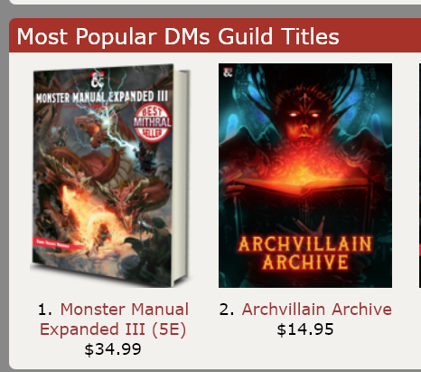 stevenpankotai's tweet image. #Archvillain Archive is #2 on @dms_guild! I've never been part of a book that's risen so high. I'm enormously proud, especially of my amazing team! We made a wonderful book and I'm glad people are enjoying it! (pick up your own copy today! link below! 😅)