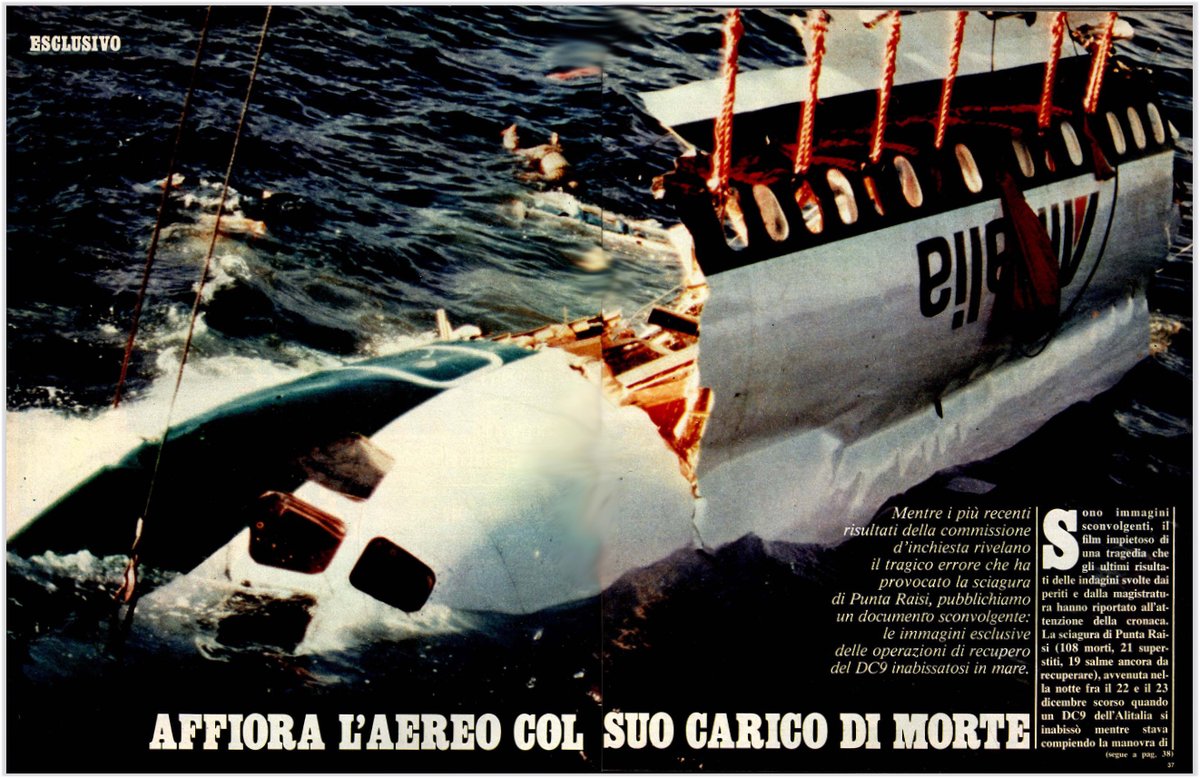 JostoMaffeo's tweet photo. ✈️ 108 MUERTOS 🕯️RIP
23 dic. 1978. En fase de aterrizaje se estrellaba en mar, en #Palermo, el #DC9 #Alitalia #AZ4128.
Y fallecia un amigo de juventud, el comte Sergio #Cerrina, con quien en el aeródromo de su familia volábamos a menudo los fines de semana.
cc @controladores https://t.co/p81VVnEV6H