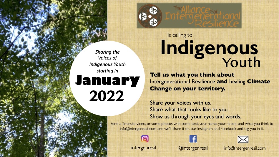 SeedingAIR's tweet photo. Happy #Solstice! AIR is #celebrating the #voices, #perspectives, and #ideas of #INDIGENOUS #youth. Starting in Jan, email us (info@intergenresil.com) a description w/a 2min vid or some pics about what #healing #climatechange on your #territories &amp; will promote it! https://t.co/wXHmQx7SkI