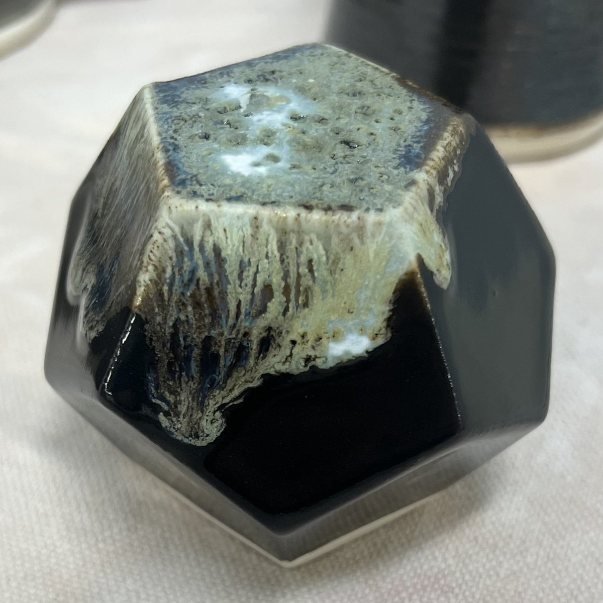 Handmade dodecahedron. A combination of two of my favourite things: math and pottery!
#mtbos #mathrocks #mathart