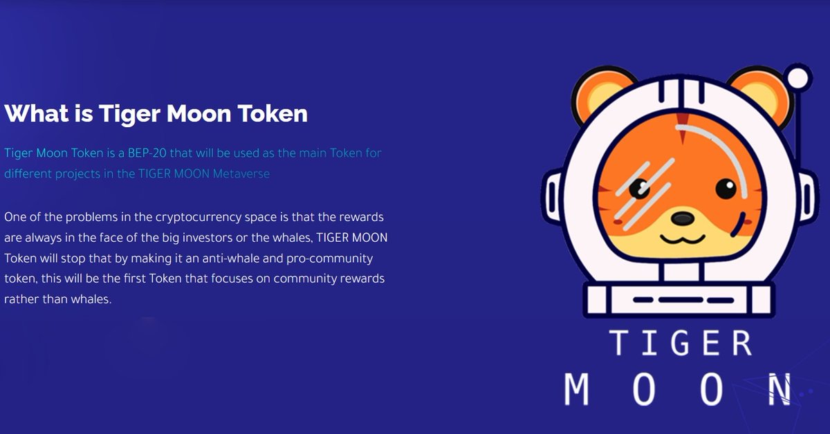 TigerMoonToken's tweet photo. @davidgokhshtein Drop some telegram account here ⬇️ 
We will add you there. 
We have a new token that will surely go to the moon next year! 🚀 
#cryptocurrency 
#crypto
#tigermoontoken
#elunmusk https://t.co/lWth9HFRuF