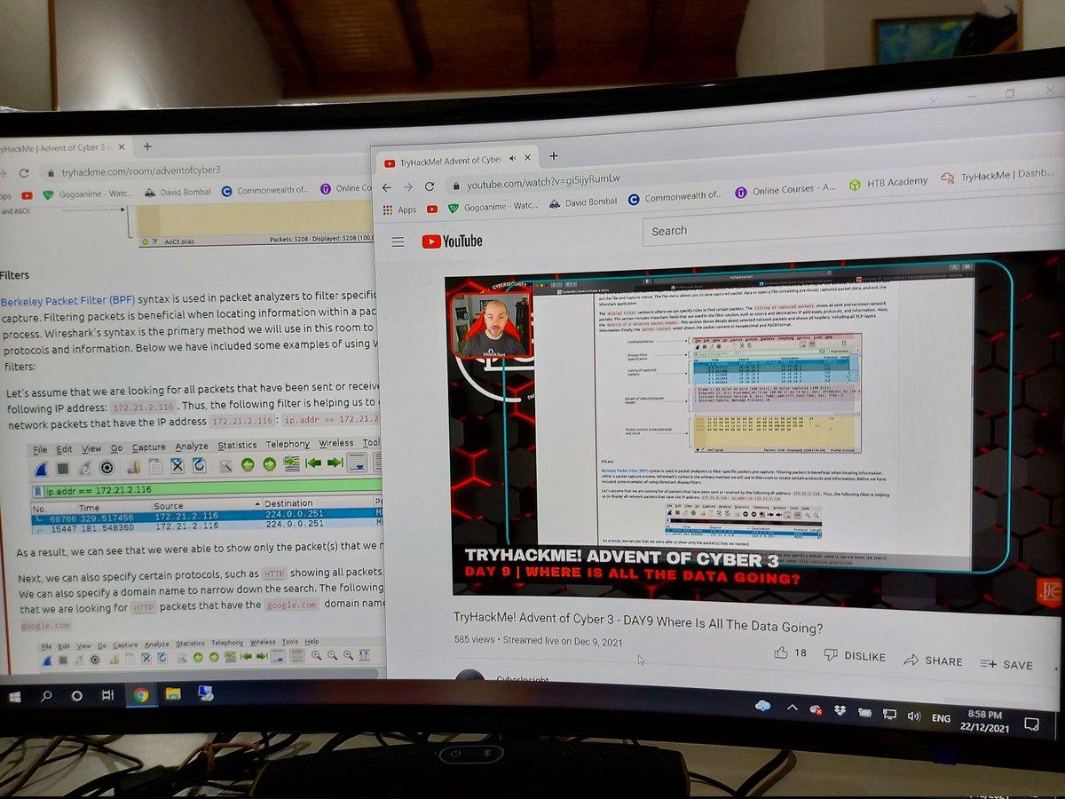 nishki_m's tweet image. Trying to play &apos;Catch up&apos; with @RealTryHackMe Advent of Cyber 3 with some help from @JBizzle703 and yes I&apos;m quite behind 🥺 but I&apos;ll catch up soon! 💪🏽 #tryhackme #adventofcyber2021