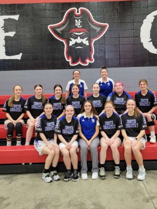 NNLadyMustangs's tweet photo. Hello Christmas break! Fun day at Holiday Hoops! Didn't end how we wanted, but we always manage to have a good time! 

Merry Christmas from our family to yours! 💙 https://t.co/YjdgVEXQd7