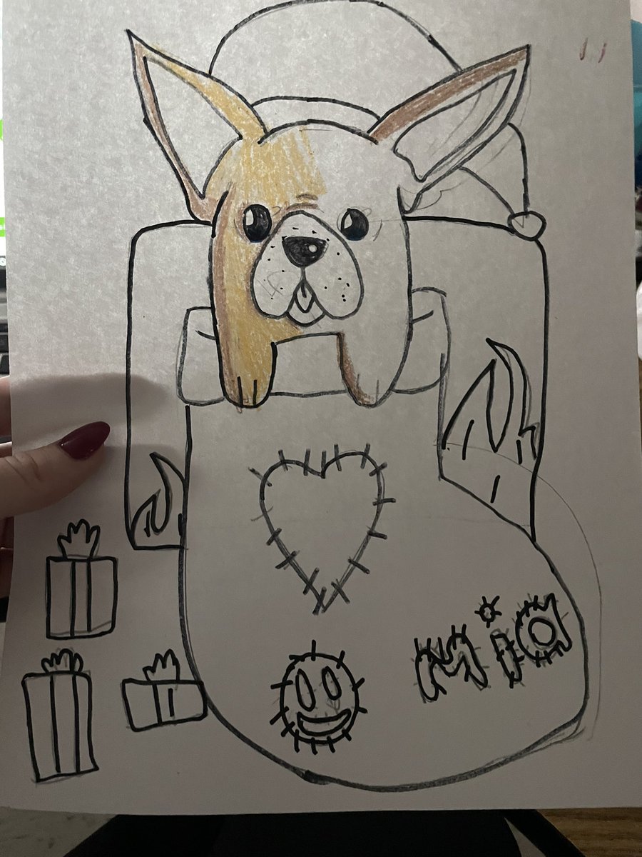 4th grades’ puppies in a stocking <a href="/AACPSVisualArts/">AACPSVisualArts</a> <a href="/ShadySideAACPS/">Shady Side ES</a>