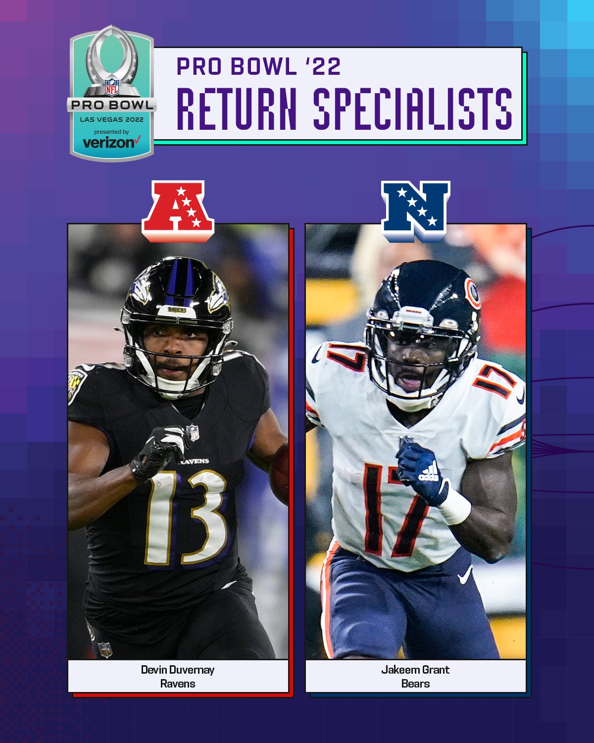 NFL on X: '2022 #ProBowl Return Specialists! @Dev_Duv5 @_TheDreamIsHere   / X