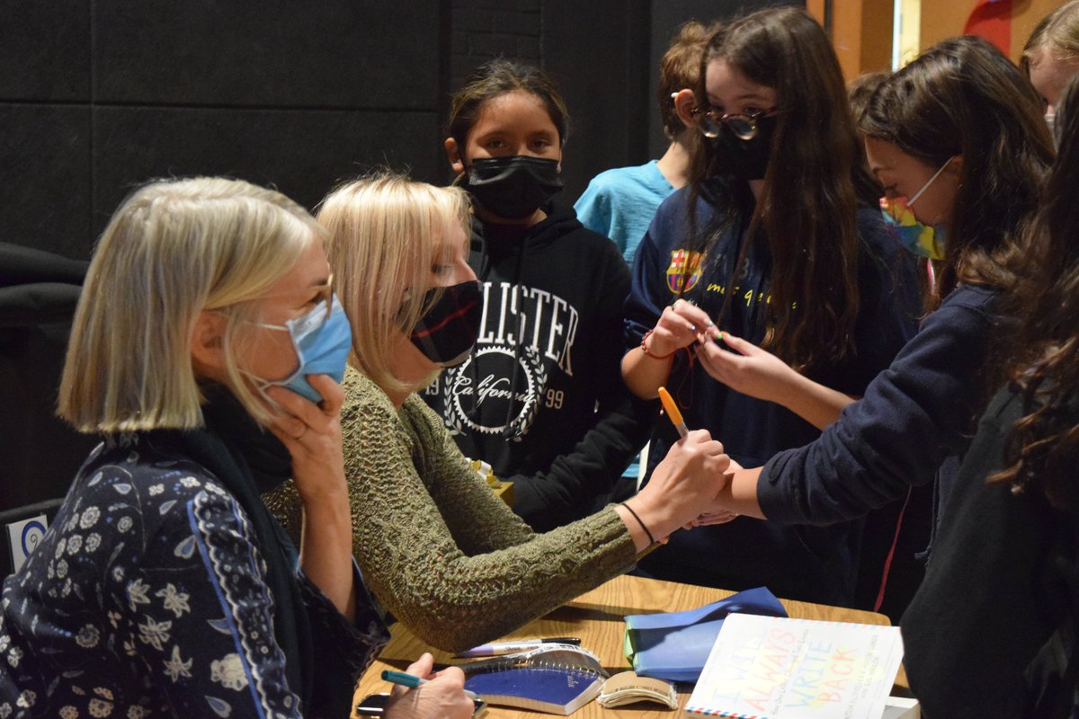 Fox Lane MS 6th graders recently enjoyed an author visit from <a href="/CAlifirenka/">Caitlin Alifirenka</a> &amp; Liz Welch, two of the authors of #IWillAlwaysWriteBack. The visit was exciting not only because students were truly captivated by the story, but also because Welch is a Fox Lane alum! 1/2