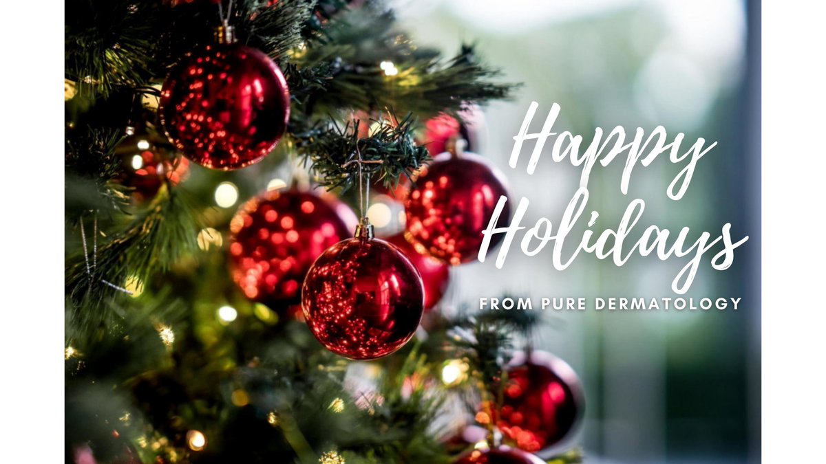 PureDermatology's tweet photo. From our Pure Family to yours, we hope you have an amazing holiday season! 🎄

We are closing today at 12:30 PM and will reopen at 7 AM on December 28th! Call us today at 205.682.8022 to get any last-minute gifts for your loved ones!

#dermatology #workfamily #happyholidays https://t.co/sH68d1cKvf