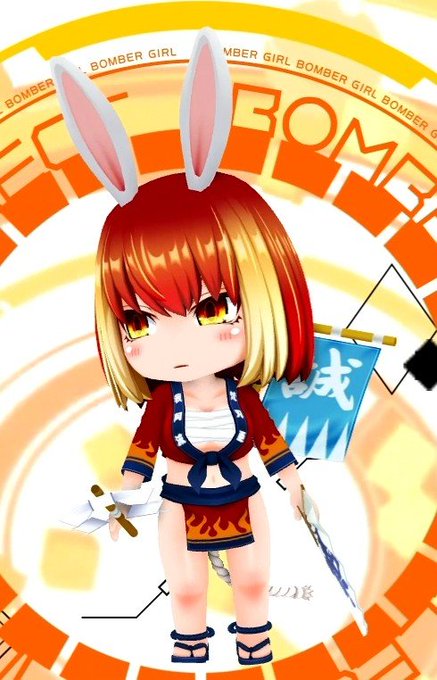 早速センコーにふんどし姿にされるテッカちゃん 似合う😊 #ボンバーガール 