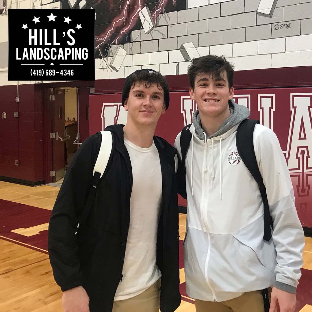 nickmichaels89's tweet photo. The Hill’s Landscaping “Play of the Game tonight was courtesy of @WillardFlashes seniors, @ColeWeiss1 and @treypaxtonn. Paxton’s no look pass to Weiss who finished with a one handed hook shot in the win against Edison. Call Hill’s for all your landscaping and snow removal needs! https://t.co/FyoKIy6Upf