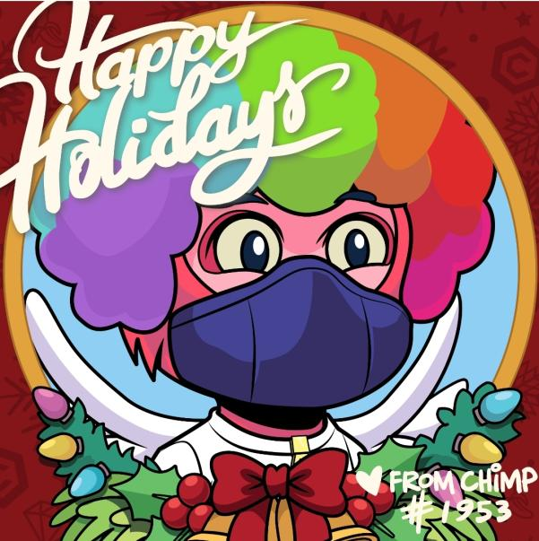 MrLee008's tweet photo. Merry Christmas from my Afro Chimp to you. If you aren't following the team you should be! @CronosChimpClub #cronoschimpclub #ChimpClubNFT #chimptakeover #ChimpClub #AfroChimps https://t.co/PWKUpKfMaN