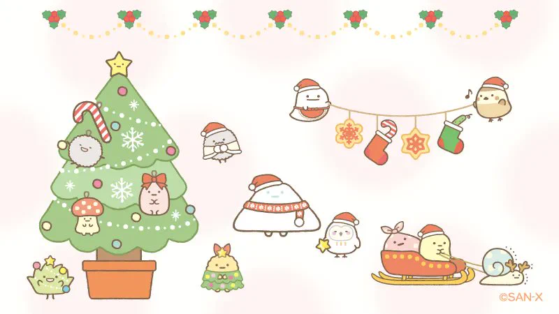 今日はクリスマスイブ！すみっコたちのパーティーが楽しそう！