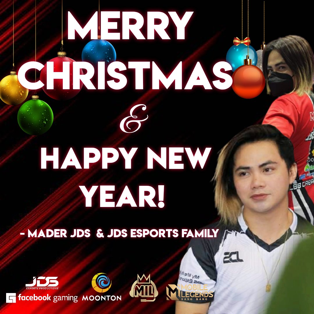 JdsMader's tweet photo. Merry Christmas and advance Happy New Year! - Mader JDS and JDS Esports Fam 😍 https://t.co/w7YszqYjcj