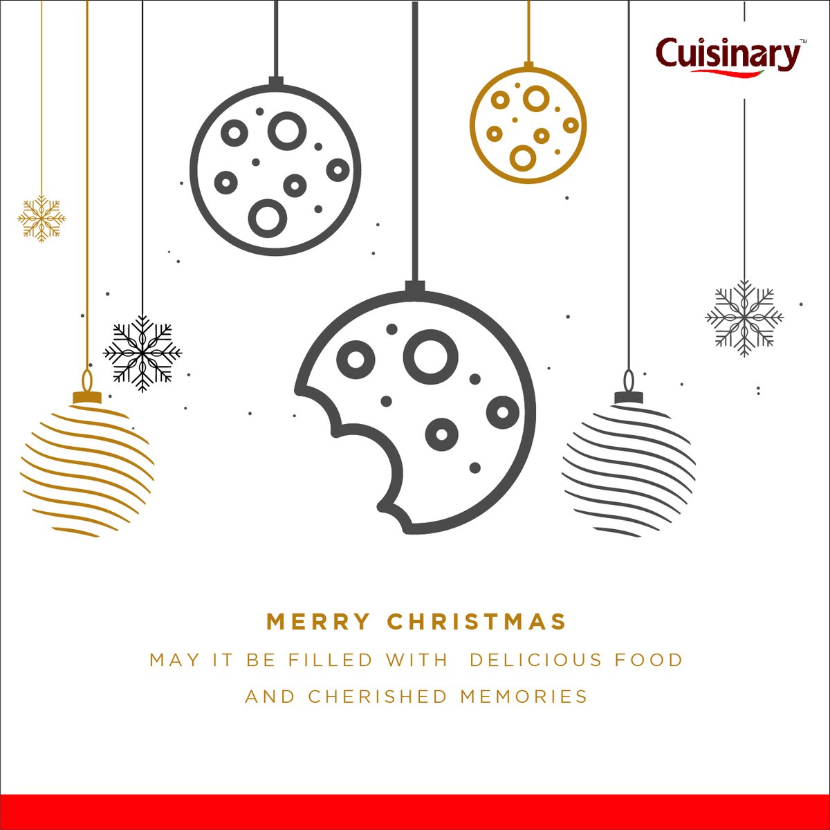 cuisinarytweets's tweet photo. It's never too early to be dreaming about Christmas Dinner! Enjoy this festive season with distinctive comforting flavours from Cuisinary.
Wishing you all a very Merry Christmas.
#christmas #christmaswishes #holidayseason #seasonofjoy #christmasmood #merrychristmas #cuisinary https://t.co/U2uXLbmmnl