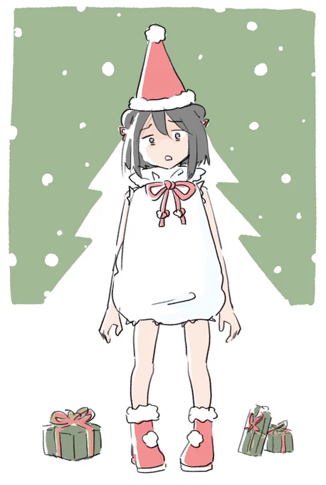 クリスマス衣装がご用意された黒江ちゃん 