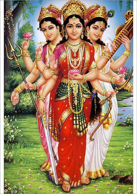 JayantaborahJa1's tweet photo. Picture of Hindu goddesses parvati, Lakshmi and Saraswati, India Asia 
#MediaStoreHouse. https://t.co/fvYcPvB7uc