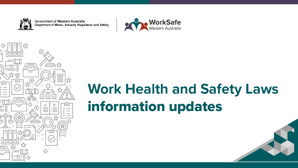 WorkSafeWA's tweet photo. WHS Laws Information Update sessions and webinars in metropolitan Perth and regional WA will update on the WHS laws that will take effect in March 2022. Registration is required for both in-person and webinar events. 
For dates and venue: 
👉https://t.co/yKuPmWBCj8 https://t.co/rQIUtkRSkg