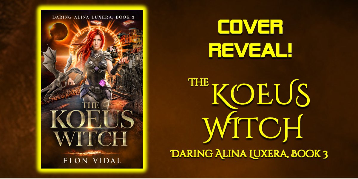VidalElon's tweet photo. Hi Light Riders! New cover!! The upcoming "The Koeus Witch (Daring Alina Luxera, Book 3)"!!

I'm halfway through the book, hopefully, I can get it to you before the year ends.

What do you think?

Wishing you a #MerryChristmas
#CoverReveal #yafantasy #fantasybooks https://t.co/KXjxIbgURj