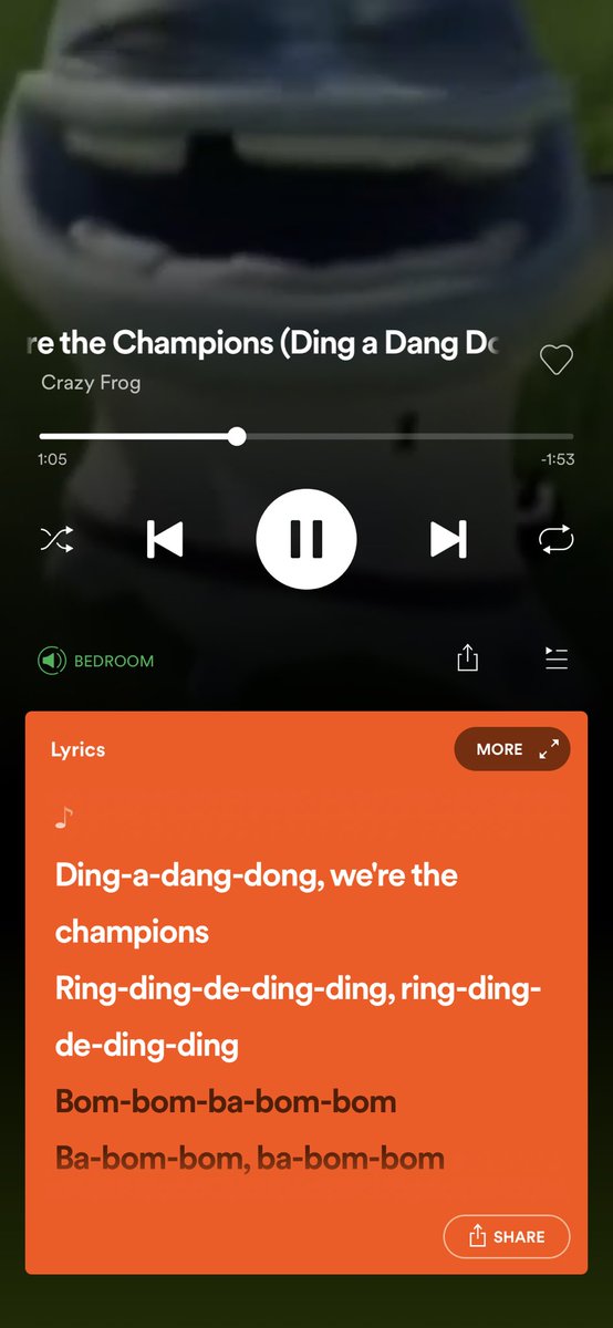 Checking out the new lyrics feature on Spotify