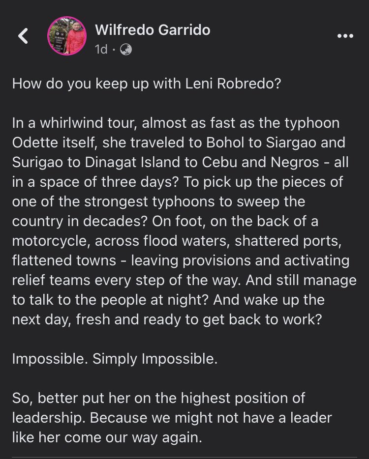 Lawyer_Punk's tweet photo. Let Leni lead because we might not have a leader like her come our way again. 

#LabanLeni2022 https://t.co/NWlI1py839