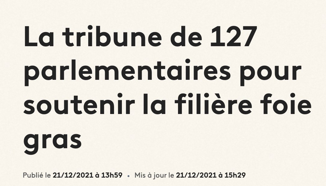 EspinosaRomain's tweet photo. Quand je vois l'urgence climatique, 
Quand je vois qu'on ne pourra pas y répondre sans changer notre alimentation (moins de viande), 
Quand je vois que 127 parlementaires pleurent dans une tribune pour un bout de foie gras,
Je me dis qu'on est foutus. https://t.co/L0CV1pPnPd