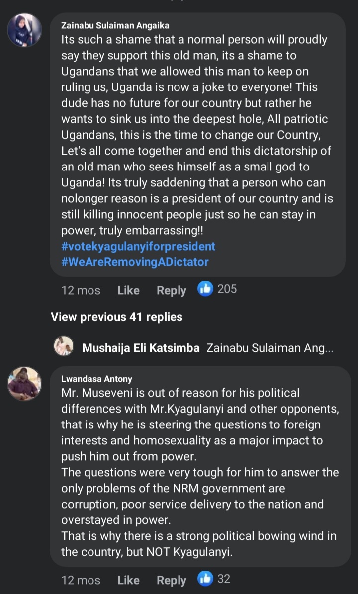 Rayat67665631's tweet photo. Guess what, all commenters were not foreigners!!@KagutaMuseveni  you your self , you are a foreigner ,i don't think you did any paperwork to become a citizen of Uganda ! But ever blackmailing and silently killing those who knew you more #45years are enough... https://t.co/KR1c7lCY3d