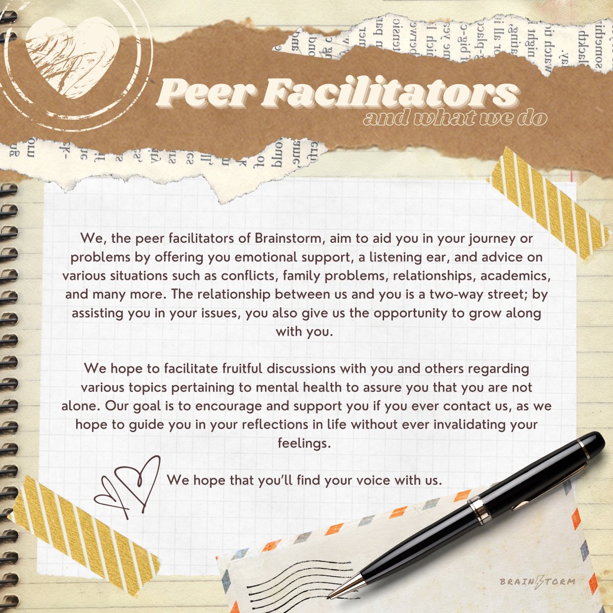 brainstorm_src's tweet photo. Hello, Stormies! ⚡️ 
As Brainstorm begins its journey, it is important to understand and be familiar with the different roles inside the organization.

Let’s find out what the peer facilitators are and their role, function and goals as the backbone of Brainstorm! 🤩 https://t.co/0tl78I2Aba