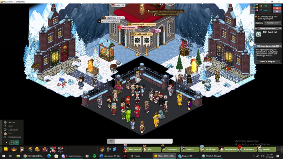 HabboCSI_'s tweet photo. Thx everyone for joining 'CSI's Xmas game event!' Congrats to @saratheturk for winning a total of 150c. 
*
A special thx to @cena112 for sponsoring the grand prize! 
*
Please feel free to join our next event (23rd &amp; 25th) for more prize giveaway! See you guys! [BEND][Luv]💙 https://t.co/slTO8wpkll