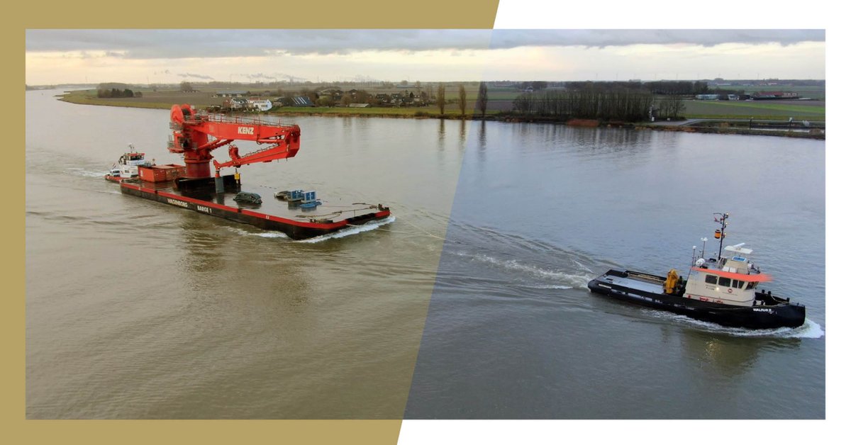 Recently, Wagenborg has transported a knuckle boom offshore crane over inland waters from Dordrecht. wagenborg.com/news/wagenborg…