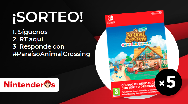 Nintenderos's tweet photo. ¡Sorteamos 5 DLC Animal Crossing: New Horizons - Happy Home Paradise para Nintendo Switch!

1⃣ Síguenos
2⃣ RT aquí
3⃣ Responde con #ParaísoAnimalCrossing + por qué quieres la expansión

¡Suerte! - https://t.co/ESPYYHWkzu https://t.co/Vzj8tWy5xt