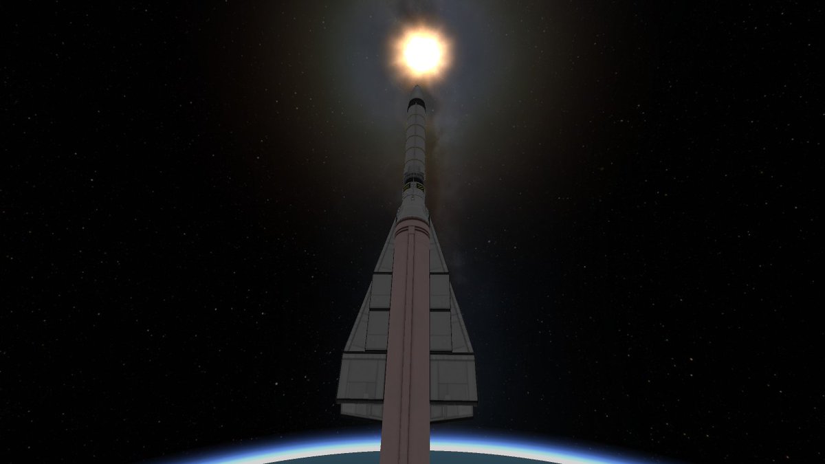 FfzYYeGCbLztIA6's tweet photo. #KSP
#打ち上げ
#Kerbal_Space_Program
ちょっと変わった機体を作ってみたくて固体燃料+有翼のローンチビークルを作りました
まぁ二段目は推力調整できる液燃エンジンの方がよかったかも? https://t.co/hC6LeqEbv7