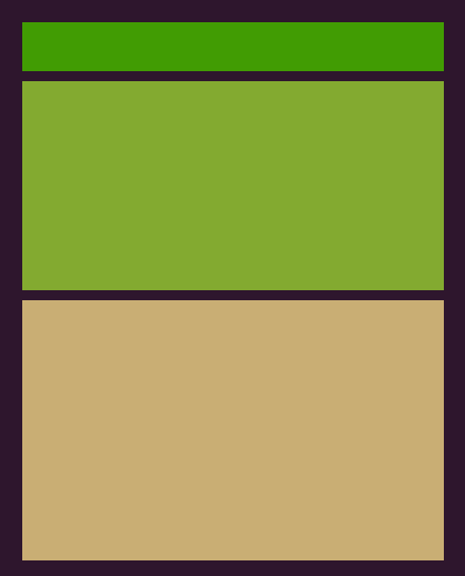 Rothko_Bot's tweet image. No. 13381 (Grassy Green, Smart Green, and Sandstone on Handsome Purple)