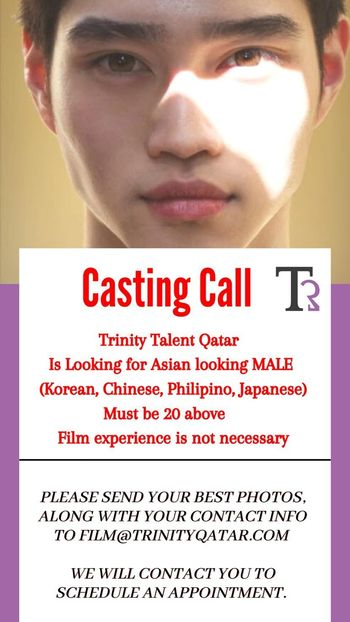 WE ARE LOOKING FOR YOU!
.
.
.
.
..
.
..
..
.
.. #EastAsianQatar #Qatarpinoy #Pinoyad #Dohapinoy #japanese #Koreanqatar #qatarasians #Talentagency #TTQTalent