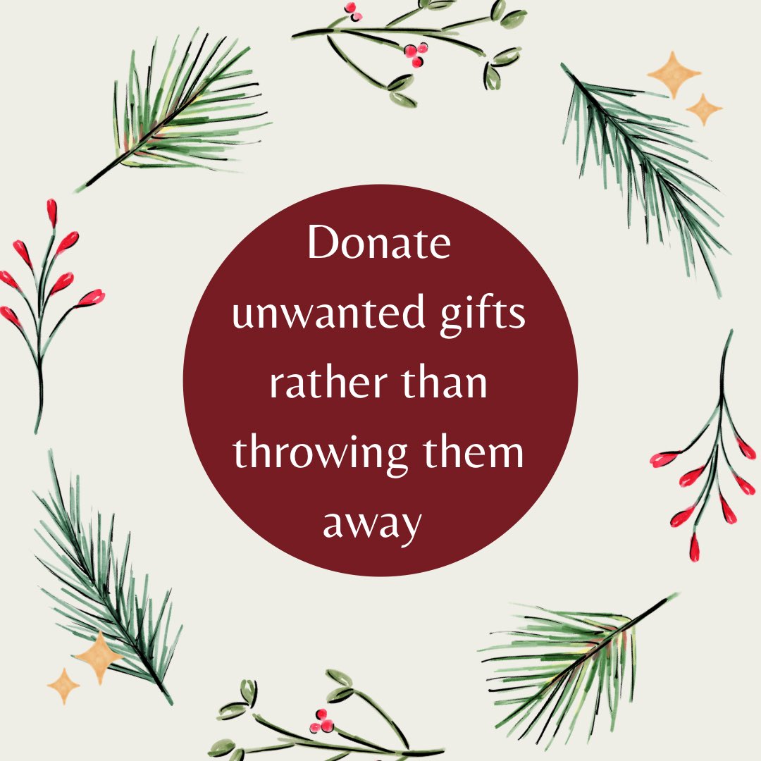 It’s Day 23 of our #sustainable #AdventCalendar! As Christmas is really soon, we want to talk about unwanted gifts. Instead of throwing away gifts you don’t like, think of donating or reselling them! #reusereducerecycle #WeAreWestminster <a href="/WestminsterSU/">Westminster Students' Union</a>