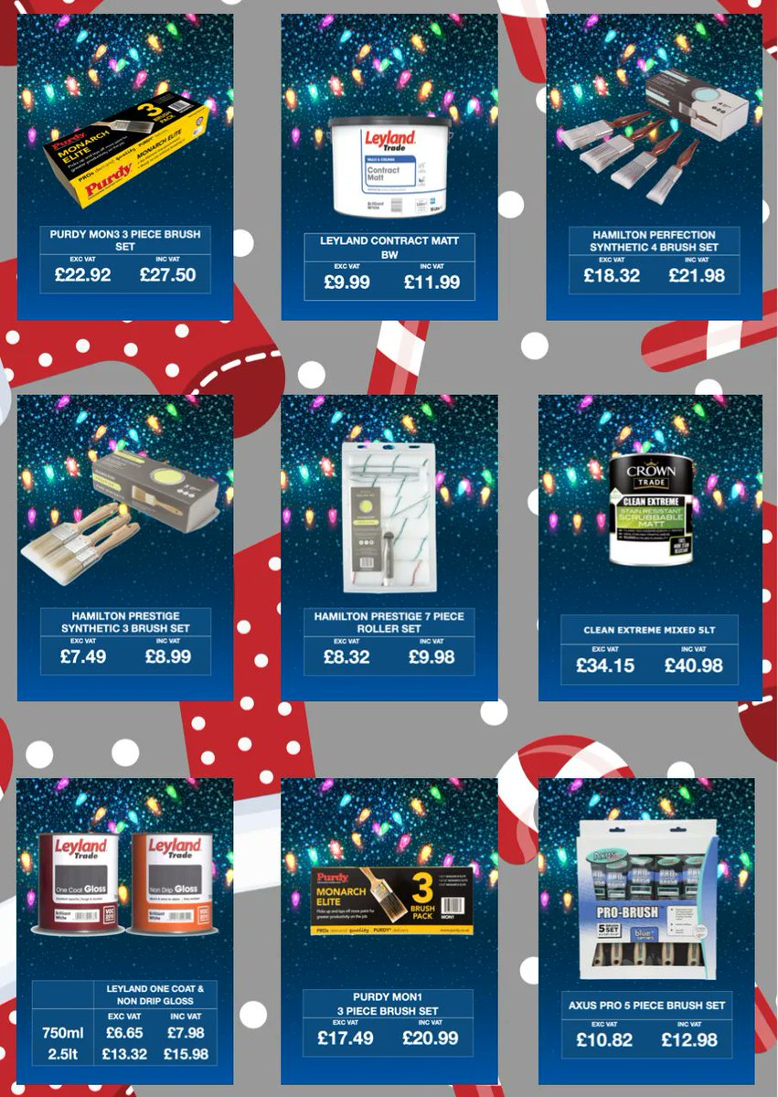 Trade_Paints's tweet photo. Last chance before Christmas to grab some great deals!
Go check them all out via the link! https://t.co/E1lrSHGMAi https://t.co/rw5mlhCr3E