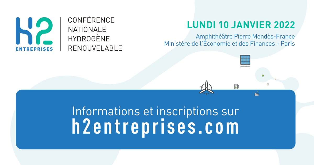 GeolinkFrance's tweet image. Geolink Expansion s’engage avec #h2entreprises le lundi 10 janvier 2022 pour la première Conférence nationale de l’hydrogène renouvelable !
Un rendez-vous à ne pas manquer !
Inscriptions : 
h2entreprises.com
#hydrogenerenouvelable #transitionenergetique
