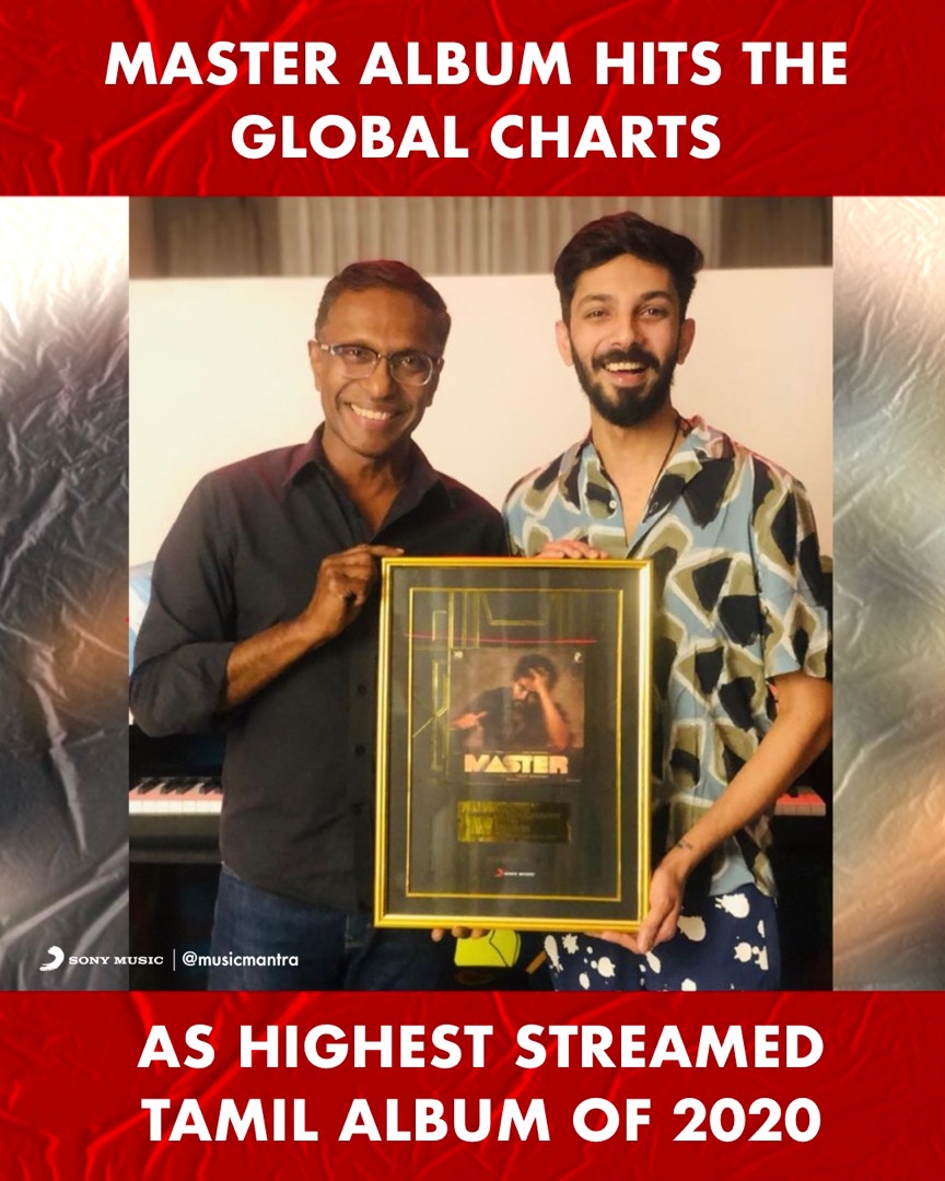 musicmantrasmm's tweet photo. It was coming! #Master album becomes the highest streamed tamil album of 2020 💥🔥🌟

@anirudhofficial @actorvijay
@SonyMusicSouth @sonymusicindia @musicmantrasmm @Dir_Lokesh

#Master #VaathiComing #ThalapathyVijay #Vijay #Vijaysethupathi #Lokeshkanagaraj #sonymusicsouth https://t.co/YksnucK18m