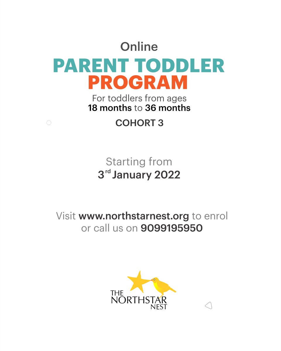 northstarindia's tweet photo. Northstar #ParentToddlerProgram Cohort 3, begins on 3rd January. We have all new concepts for each Cohort.
Visit https://t.co/gS9tNDf35j to enroll or call us on 9099195950.
Make sure your child doesn't miss out!
#thenorthstarschool #toddler #ptp #parents #cambridgelearners #kids https://t.co/R6C8yZzRJ7