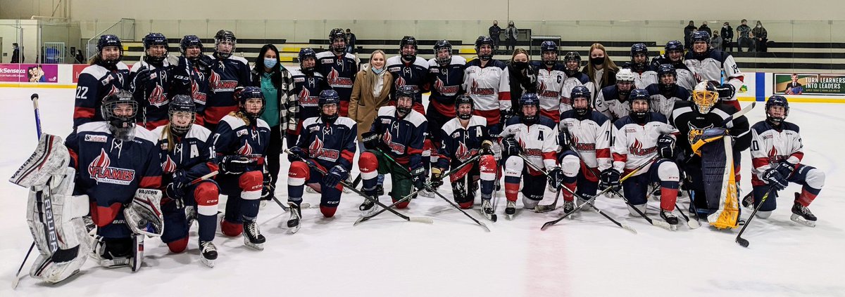 SMAFlames's tweet photo. The smiles, laughter and jokes were flowing during the annual alumna game. So fun to witness this amazing group play for the sheer joy of the game, and honouring the memories created from being an SMA student playing for their Prep hockey team.@SMAwpg @CSSHL https://t.co/CRdrB215Fs