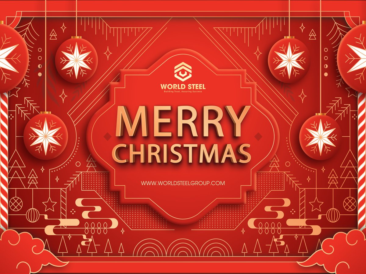 WorldSteelGroup's tweet image. MERRY CHRISTMAS
➡️ On the occasion of the upcoming Christmas, we wish you a warm and happy holiday season with family and friends. Merry Christmas!
#WorldSteelGroup #IAS #AC472 #WSG #MerryChristmas #Xmas #PreEngineeredSteelBuildings #SteelStructure #MetalBuildings