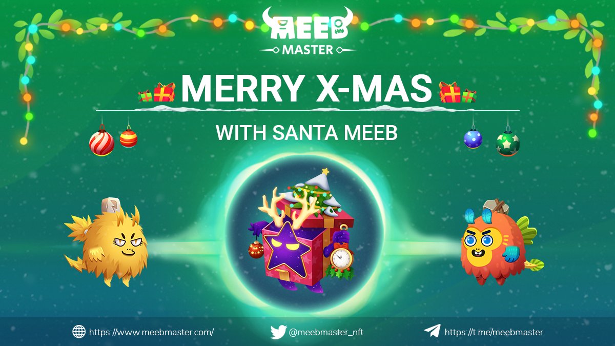 meebmaster_nft's tweet image. Meeb Trainers, who wants a special gift from Santa Meeb? 🎅🎁 

Follow the easy steps in the article below for a chance to own the NEW EXCLUSIVE Christmas Costume 
🎉🎉

👉link.medium.com/UHhG2FOgdmb

#MeebMaster @0xPolygon @BinanceChain