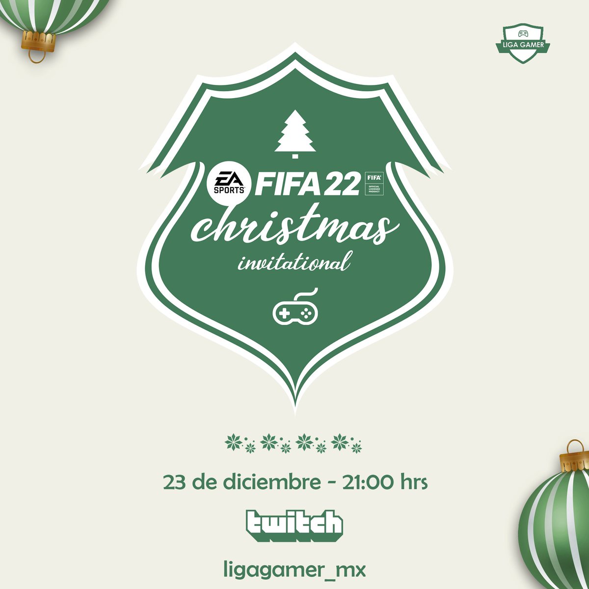 LigaGamer_MX's tweet photo. Todo listo para el Christmas Invitational de #FIFA22 🎄🎮⚽

¿Están Listos? 🤩🔥 https://t.co/xbHEx9Ju0w