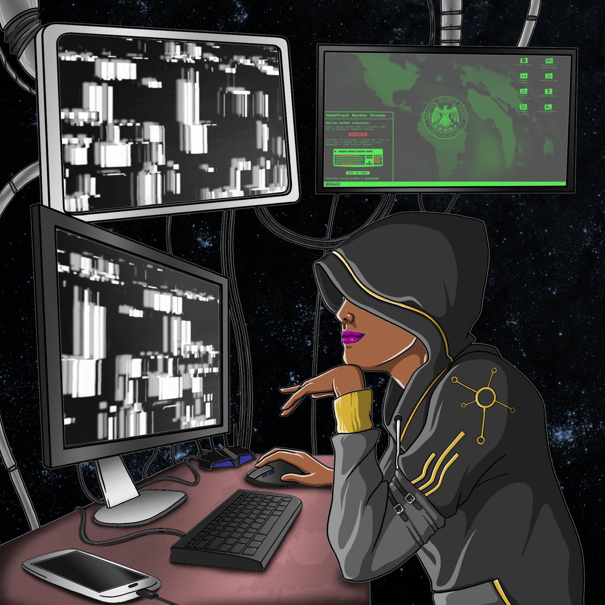 VimsOne's tweet image. Just bought 3 #ShadowySuperCoder couldn&apos;t help myself. #Solana #NFTs @GenesysGo