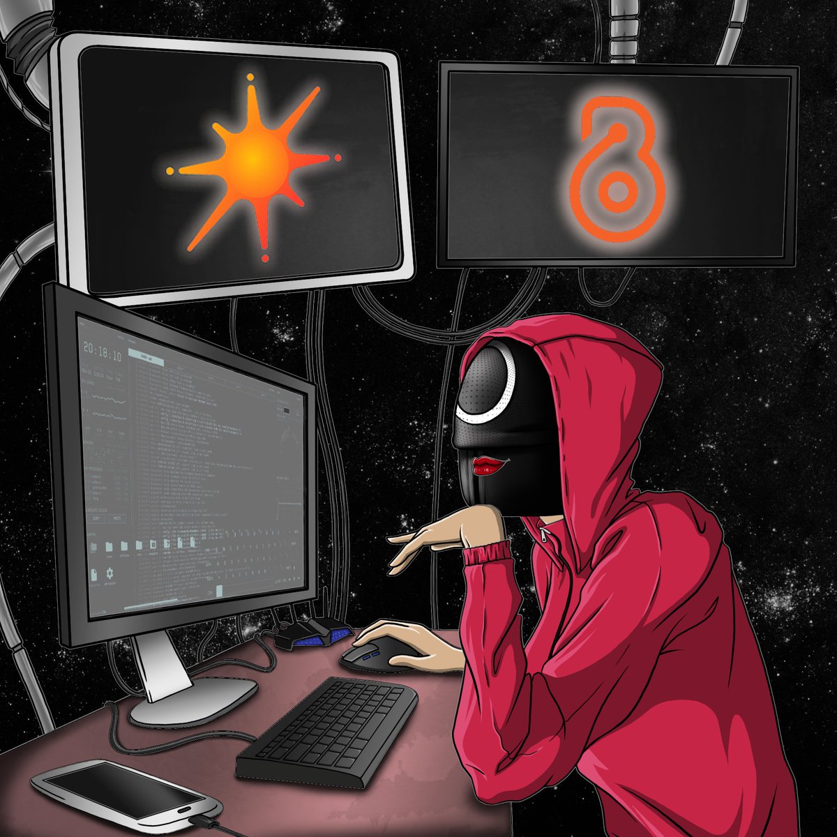 VimsOne's tweet image. Just bought 3 #ShadowySuperCoder couldn&apos;t help myself. #Solana #NFTs @GenesysGo