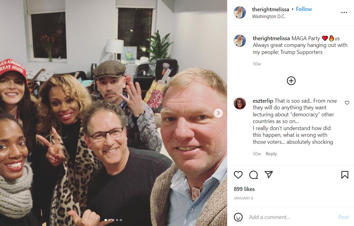 DianthaSol's tweet photo. Insurrectionist #VIPCamel/Jason Jones & other "VIPs" having a party, posted by Melissa Tate Jan 6... likely Jan 6 eve depicted too: the Capitol is on the TV in the room. Short videos in link below. LMK if you recognize anyone else or location. https://t.co/qTeTXuC2MP